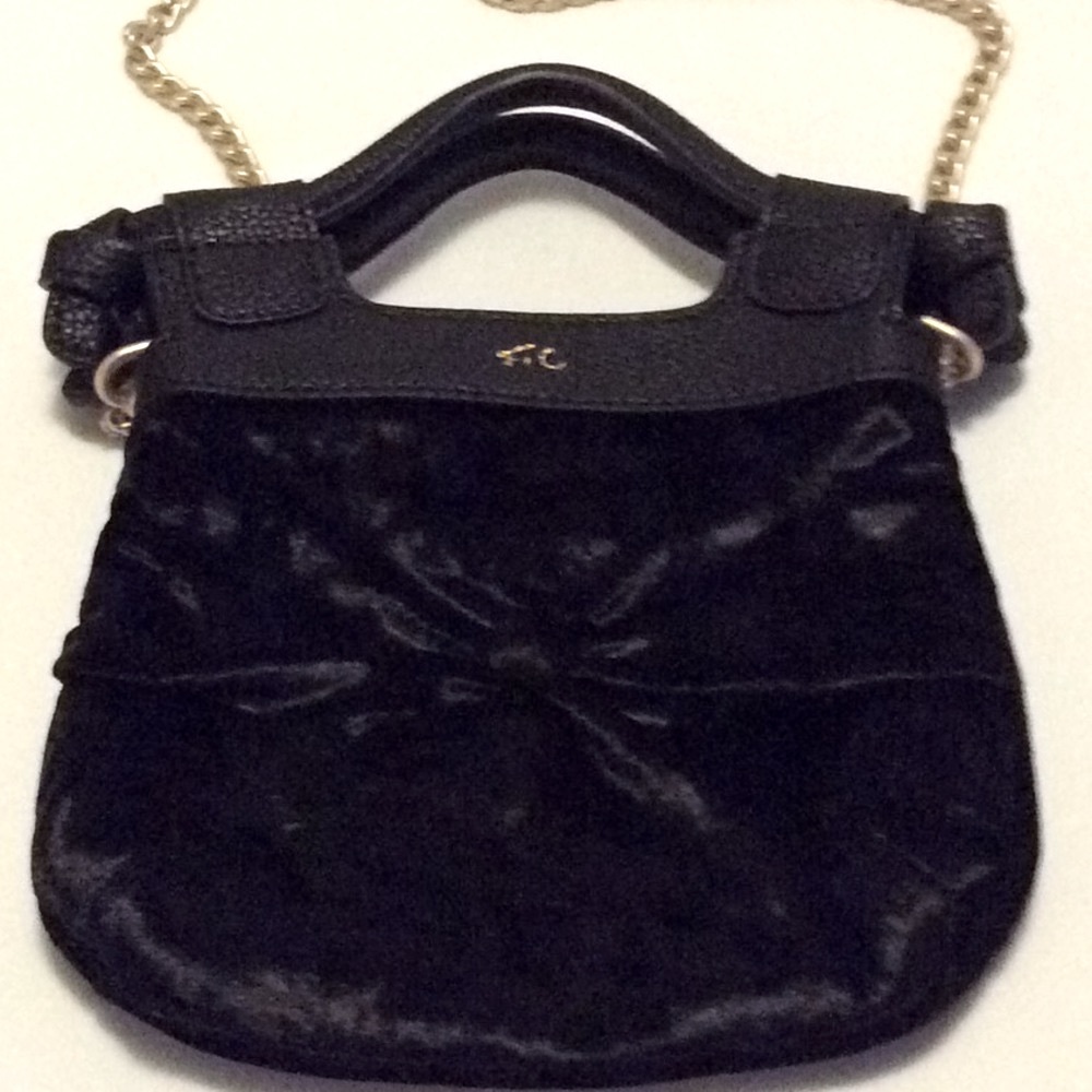 FOLEY AND CORINNA BLACK CRUSHED VELVET MINI BAG - Picture 3 of 6